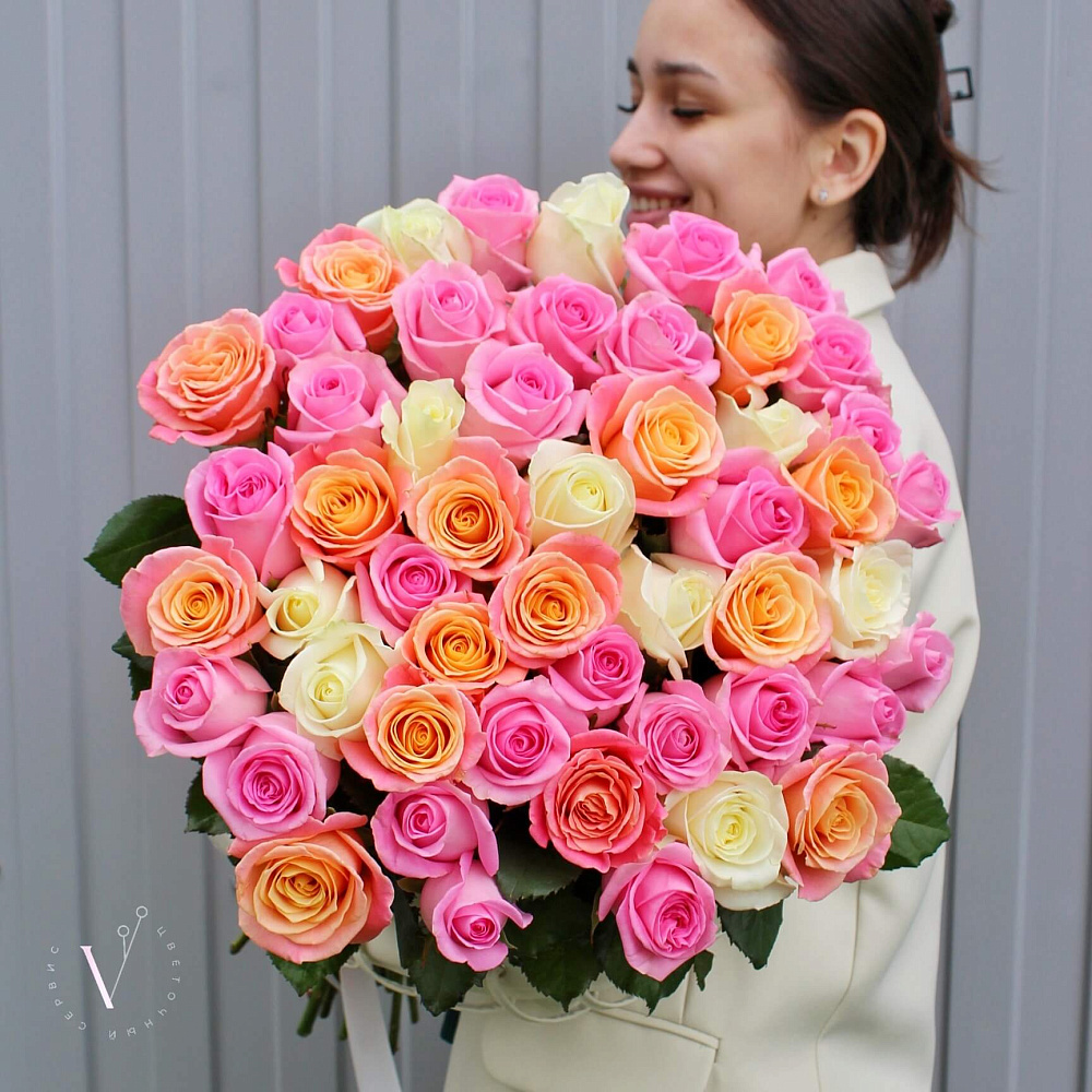 51 роза микс