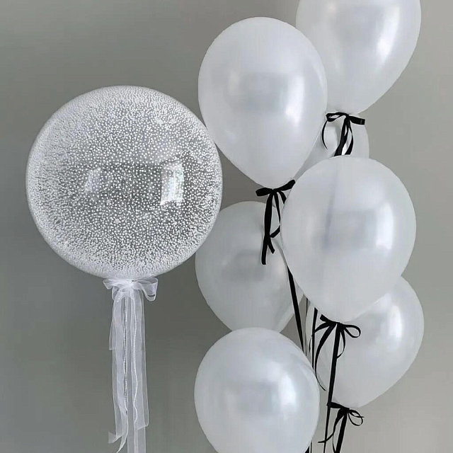 Шар Бабблс и связка "Белый перламутр" - изображение 2