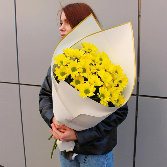 Желтая ромашковая хризантема - изображение 2