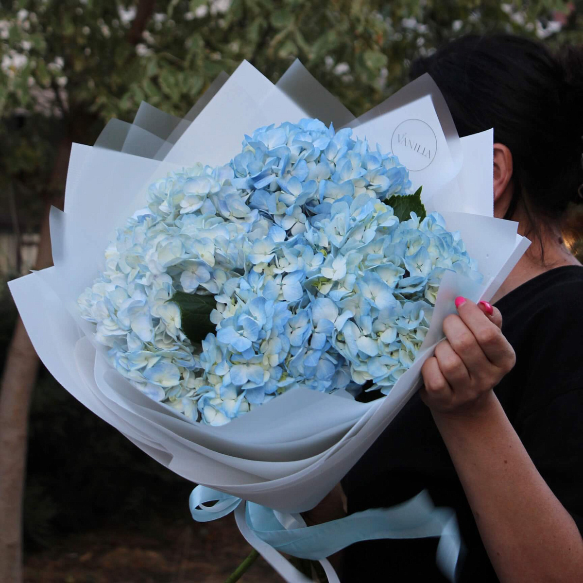 Букет из гортензий "Blue"