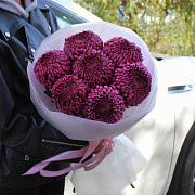 Букет из винных хризантем
