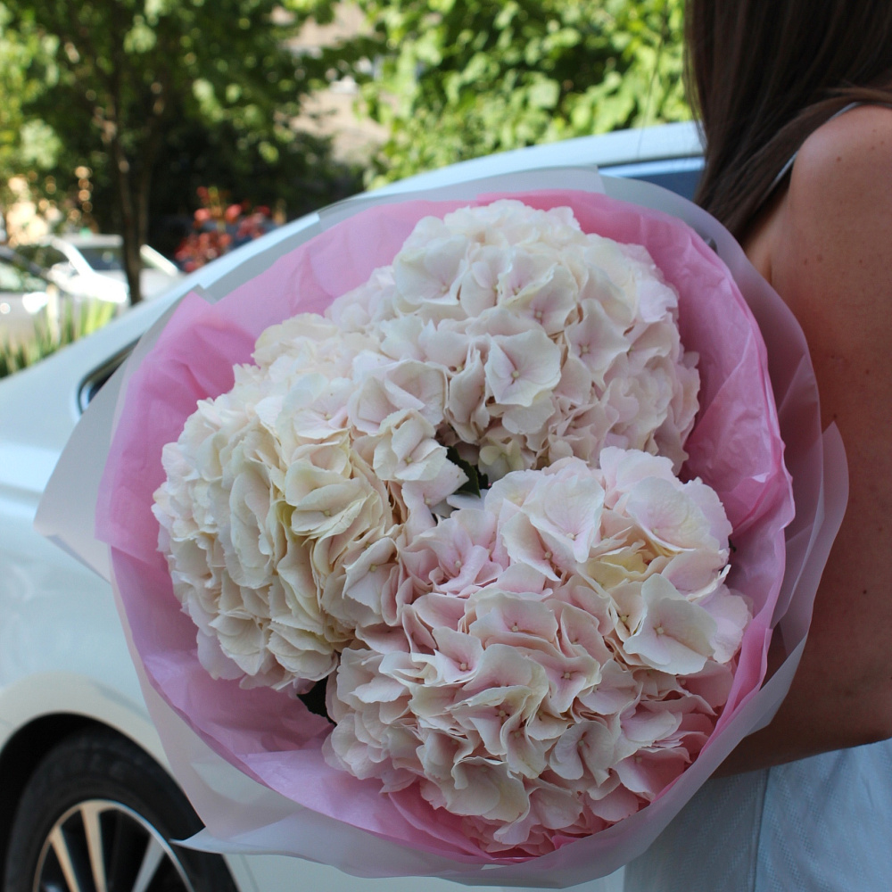 Букет из трёх гортензий