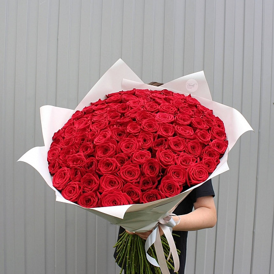 Букет из 101  розы Рэд Наоми 70 см - изображение 2
