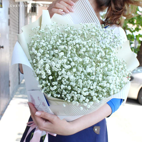 Букет из белой гипсофилы "Нежность" - изображение 2