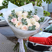 Парфюмированные пионовидные розы Вайт Охара