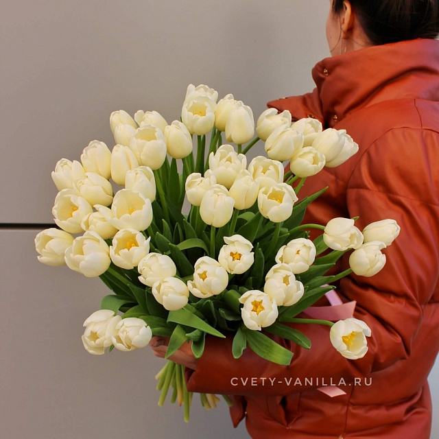 Тюльпаны: Букет тюльпанов из 45 штук
