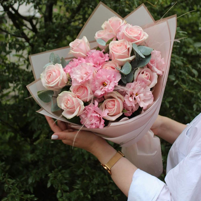 Букет микс «Розовое счастье» - изображение 2