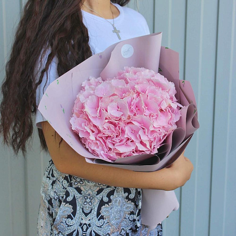 Букет из розовой гортензии "Моно" - изображение 2