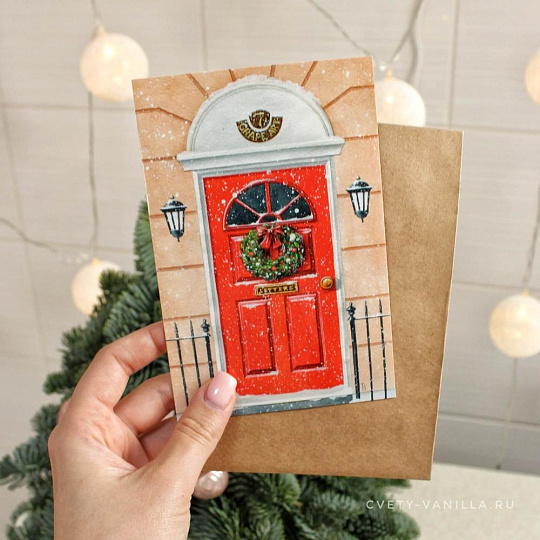 Открытка в крафтовом конверте Рождественская - изображение 2