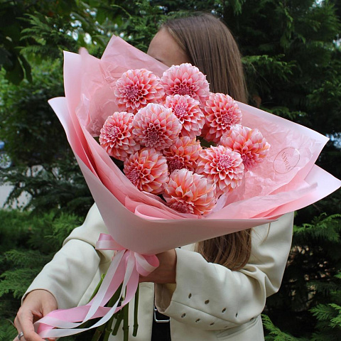 Букет с георгинами "Краски осени" - изображение 2