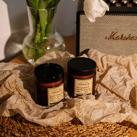 Ароматическая свеча "Бергамот" ручной работы