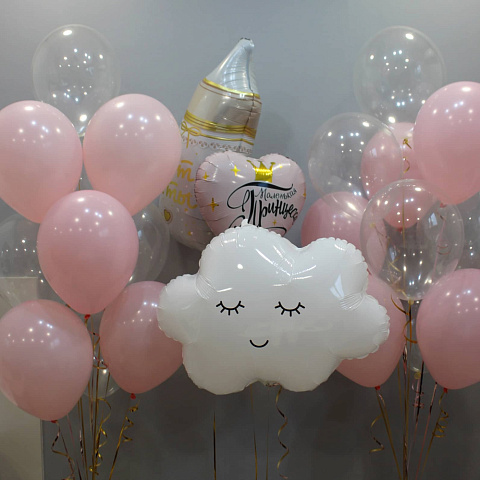 Сет шаров на выписку "Девочка" - изображение 2