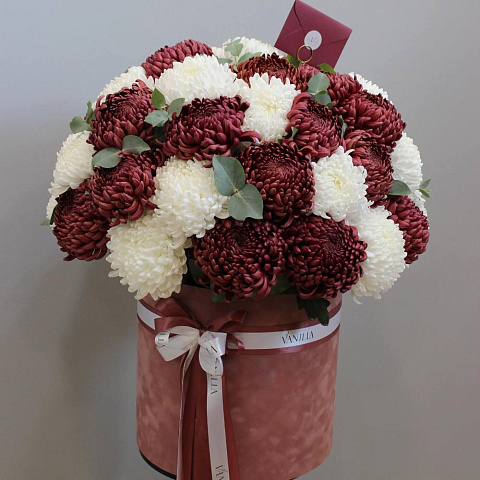 Бокс с хризантемой Бигуди «Milk Chocolate» - изображение 2