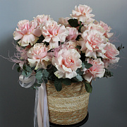 Корзина из 23 роз Pink Mondial