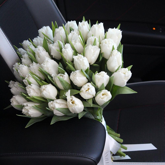 Букет из 39 махровых тюльпанов - изображение 2