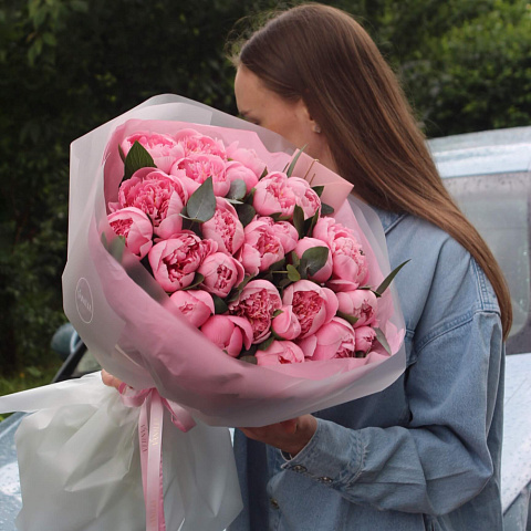 Букет пионов "Salmon" - изображение 2