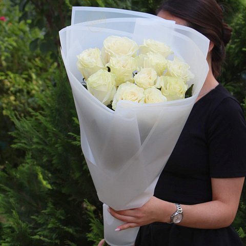 Букеты из 11 роз : Букет из 11 роз Мондиаль 80 см