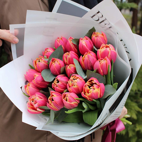 Микс букет с тюльпанами "Нежный" - изображение 2