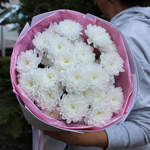 Стильный букет из хризантем - изображение 2