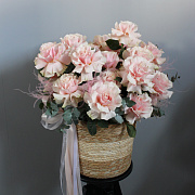 Корзина из 23 роз Pink Mondial