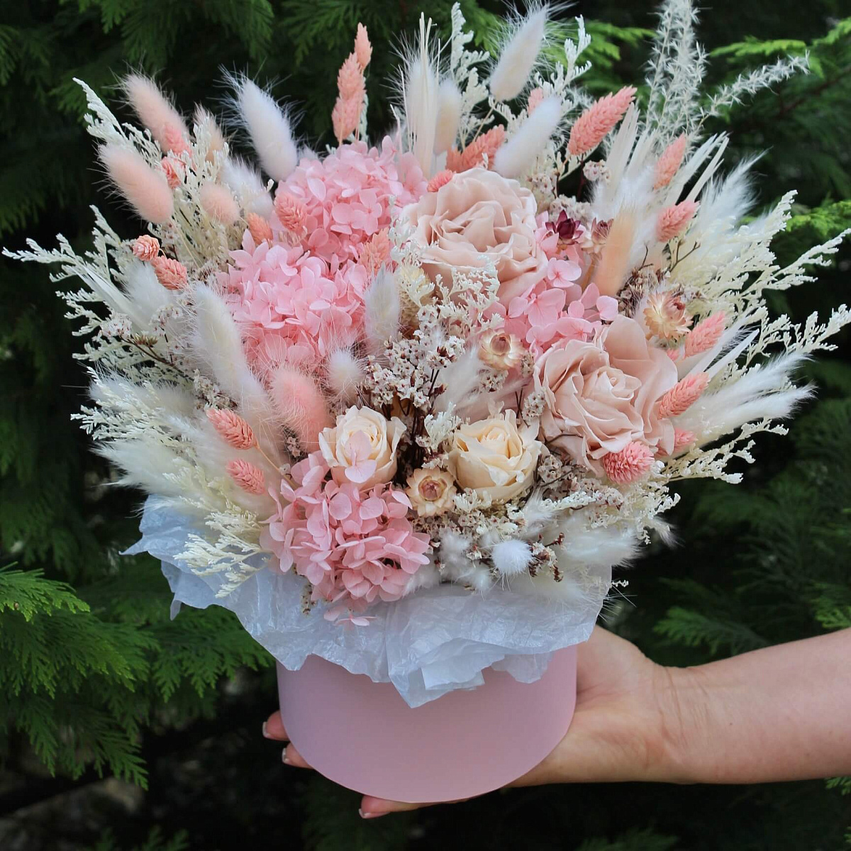 Нежный букет в боксе Rose