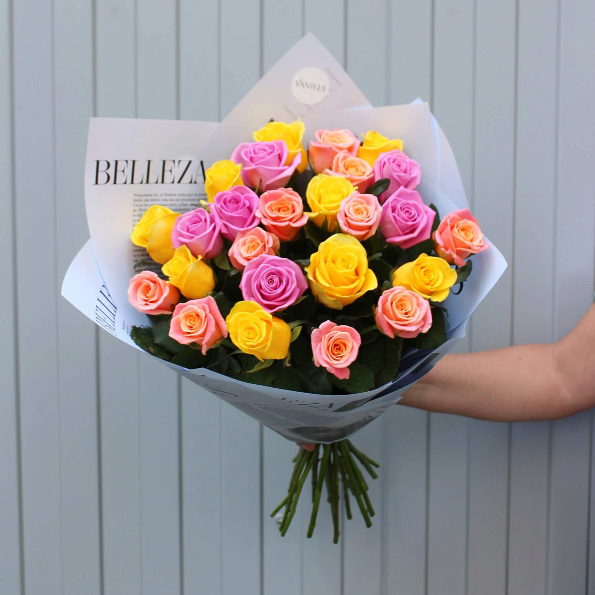 Букет из 25 роз микс 50 см