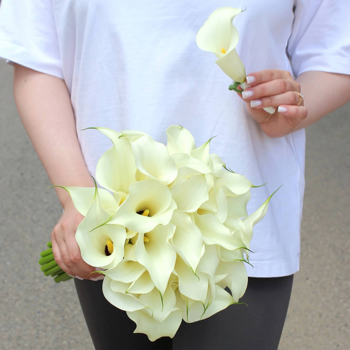 Букет из белых калл "Незабываемое торжество"