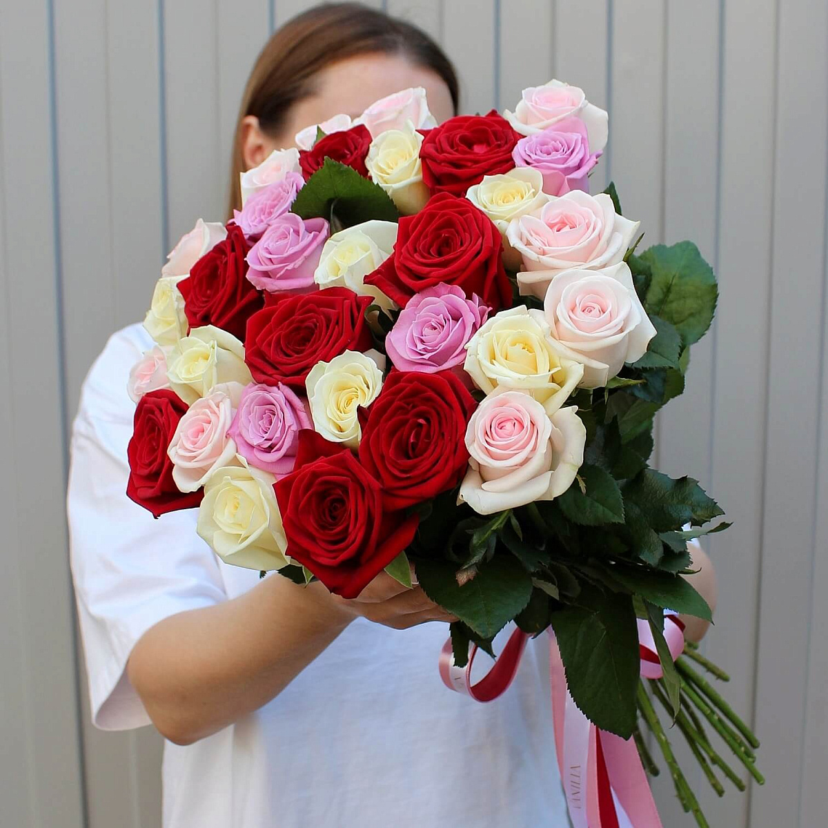 Букет из 31 розы микс 60 см