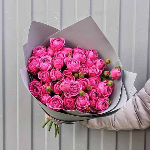 Яркий букет с пионовидной розой - изображение 2