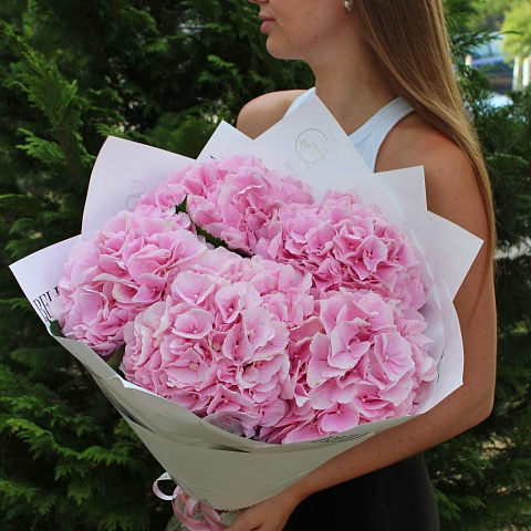 Букет из 5 гортензий «Pink» - изображение 2