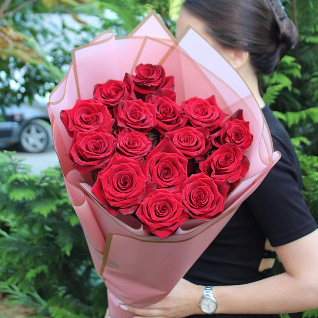 15 импортных роз Explorer 80 см - изображение 2