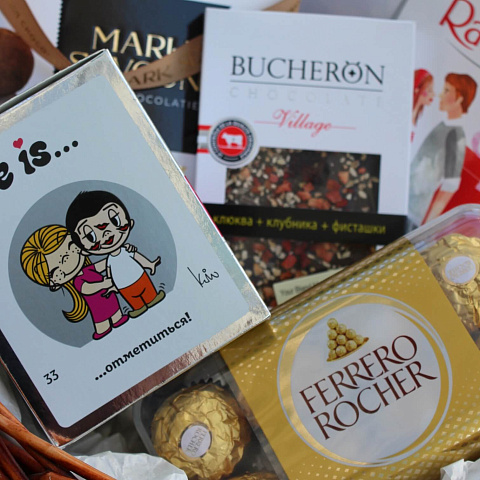 Подарочные корзины: Подарочная корзина «Для Зайки»