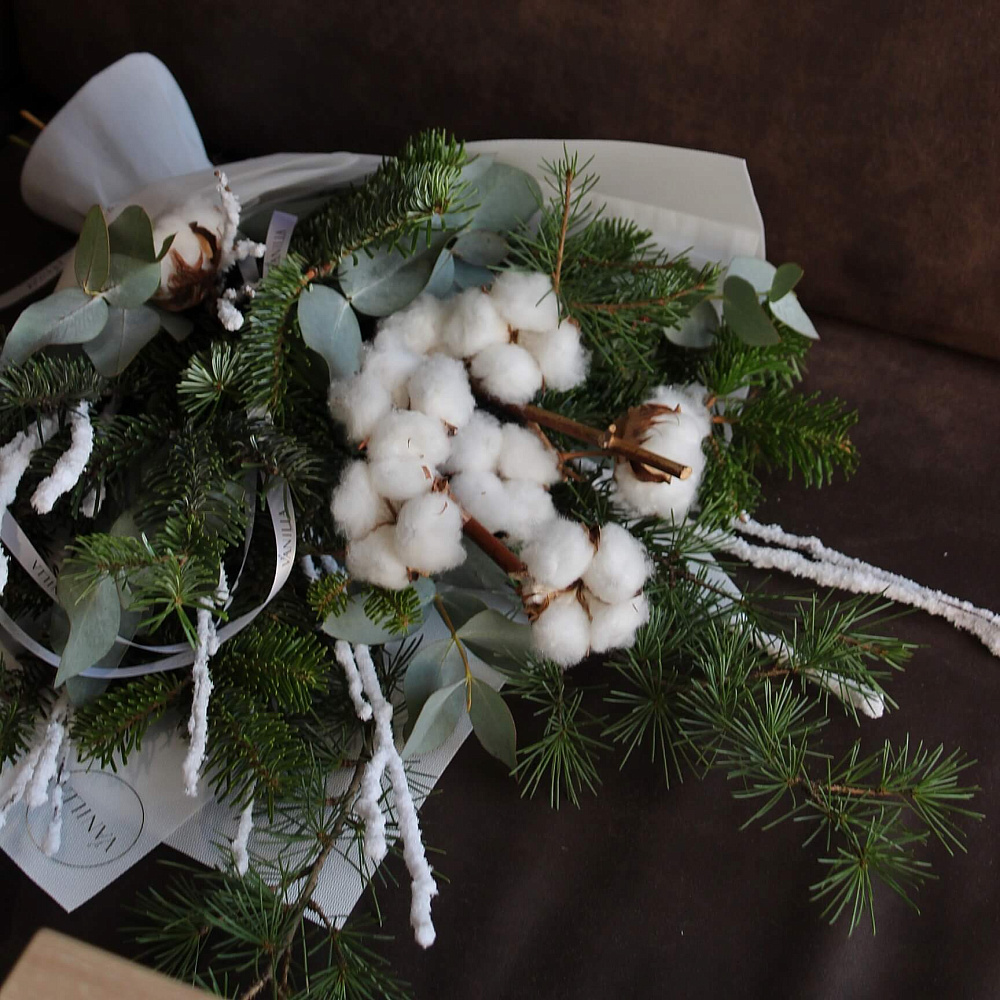 Сборный букет микс из хвои "Зима"