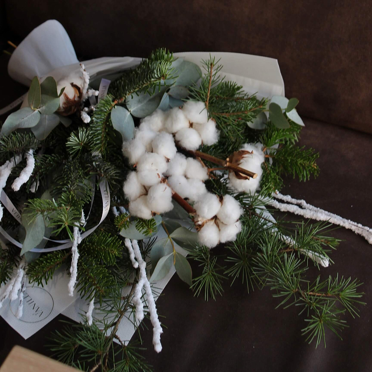 Сборный букет микс из хвои "Зима"