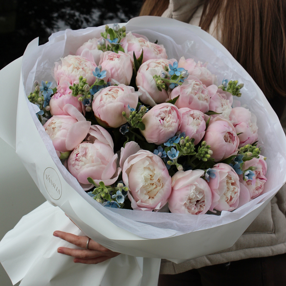 Букет с пионами "Зефир"