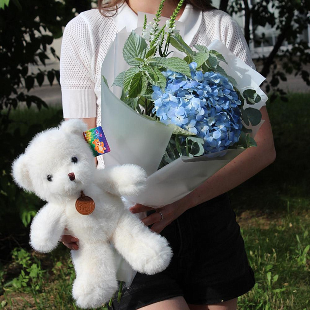 Милый набор из букета и игрушки - изображение 2