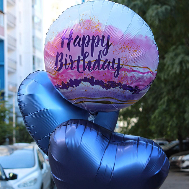 Букеты из шаров  : Шары ко дню рождения