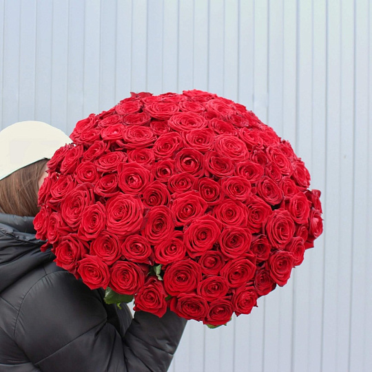 Букет из 101 ароматной Red Naomi 50 см - изображение 2