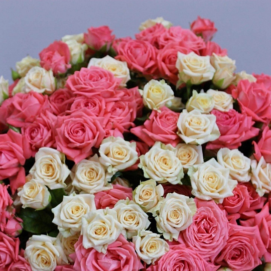 Подарки на 14 февраля: Букет из 39 кустовых роз микс