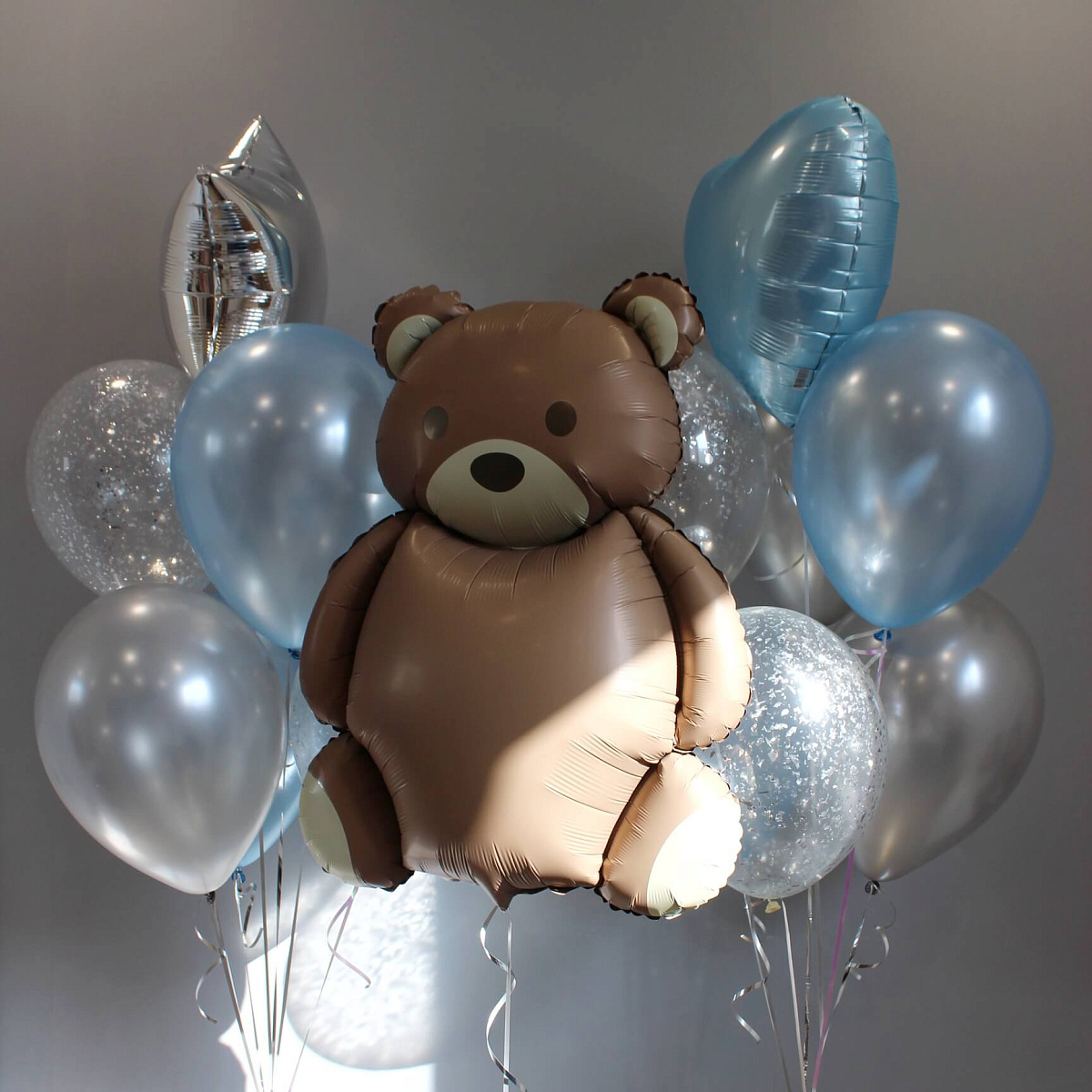 Сет шаров с мишкой
