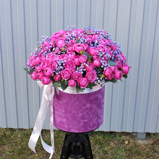 шляпная коробка с цветами vip - изображение 2