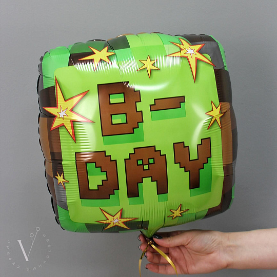 Шары на день рождения мальчику: Шар с пикселями MINECRAFT