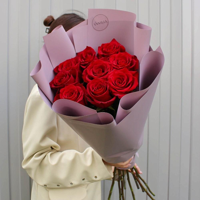 Букет из 9 роз Explorer 80 см - изображение 2