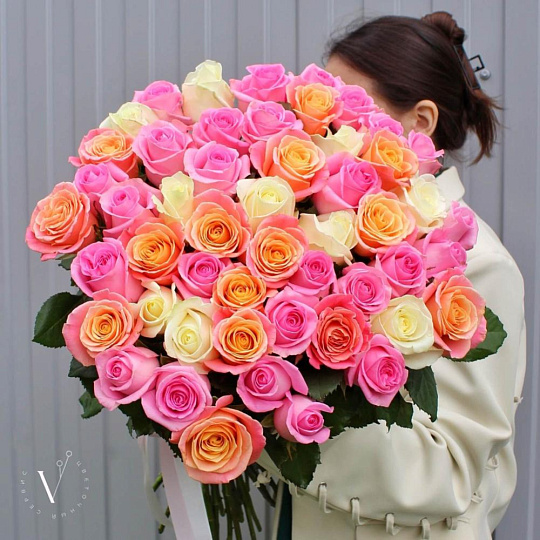 51 роза микс - изображение 2