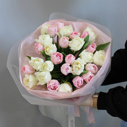 Микс букет с тюльпанами - изображение 2