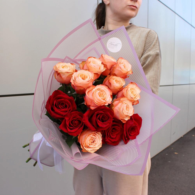 Букет из 15 роз Kahala и Explorer - изображение 2
