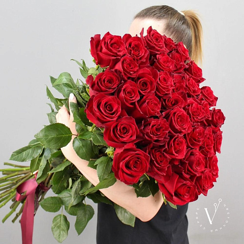 Букет из 35 красных роз 80 см - изображение 2