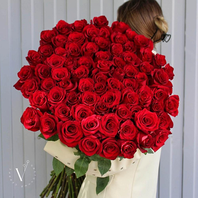 Букет из 75 роз Explorer 90 см - изображение 2