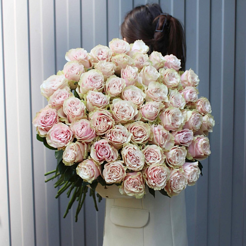 Букет из 51 розы Пинк Мондиаль 70 см - изображение 2