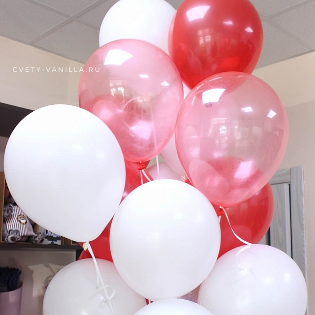 Воздушные шары на день рождения: Красно-белый набор шаров